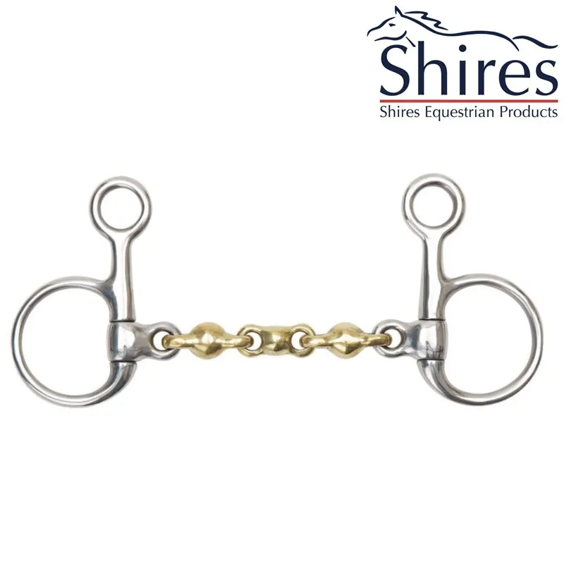Shires Hanging Cheek Waterford with Brass Alloy Mouth